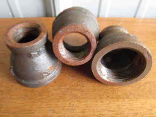 Lot of (3) 3/4&#034; x 1-1/4&#034; bell reducer black pipe #br1275 (aj-45) for sale