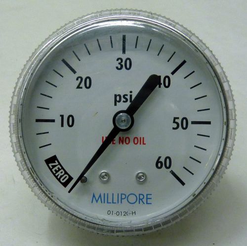MILLIPORE 01-0120-H 0-60 PSI STAINLESS STEEL PRESSURE GAUGE 1/2&#034; VCR