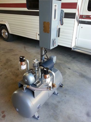 Gast vacuum pump system, 1 1/2 hp, 60 gallon tank, industrial for sale