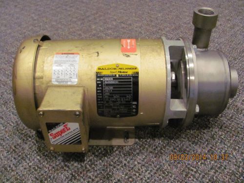 Baldor reliancer super-e-motor with stainless steel centrifugal pump for sale