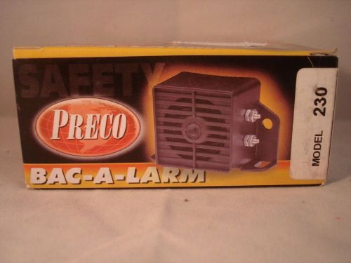 New Preco Bac-A-Larm Backup Alarm Model 230 97db 12v 200 Series&#034;NO RESERVE&#034;