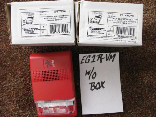 Edwards signaling lot, 2 of eg1r-hdvm &amp; 1 of eg1r-vm red multi-cd strobe horn for sale
