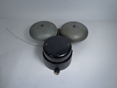 Vintage 24 volt Warehouse Alarm Bell  Dual 6&#034; Bells