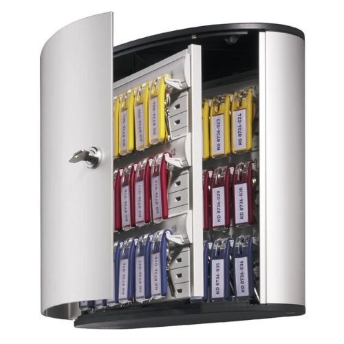 Durable 36 Key Brushed Aluminum Cabinet -4.8&#034;x11&#034;x11.9&#034;-Aluminum -Silver