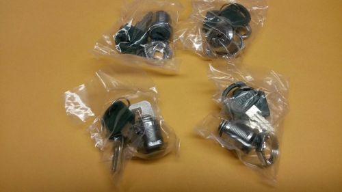 (4) alliance 5/8 cam locks for cabinets, drawers, mail box, etc.. 8 green keys for sale