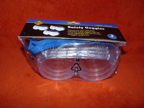 Western Safety Pack of 3 Safety Goggles NEW