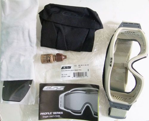Desert tan goggles ess profile nvg military clear &amp; shade lenses 4240-01-5727 for sale