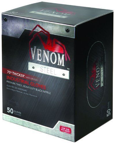 Medline ven6045r venom steel premium industrial nitrile gloves  50-pack for sale