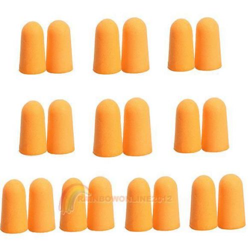 10pairs soft foam ear plugs tapered travel sleep noise prevention earplugs r1bo for sale