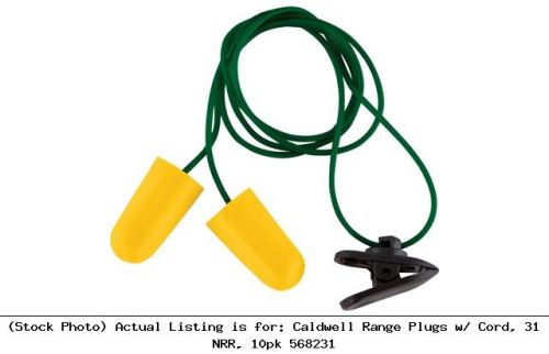 Caldwell range plugs w/ cord, 31 nrr, 10pk 568231 ear plugs for sale