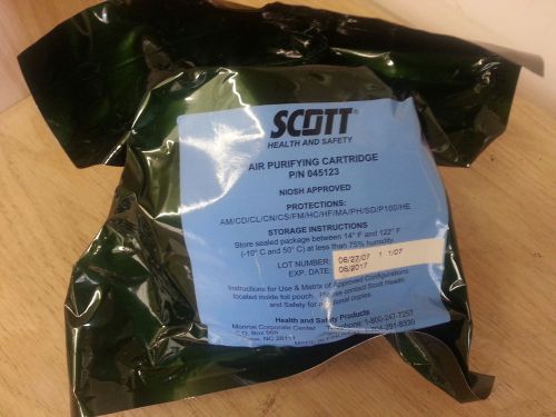 Scott air purifying gas mask cartridge 045123 nbc niosh  exp. 06/2017 for sale