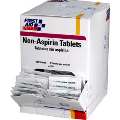 First aid non-asprin tablets 500/bx, 2/pack, j416f for sale