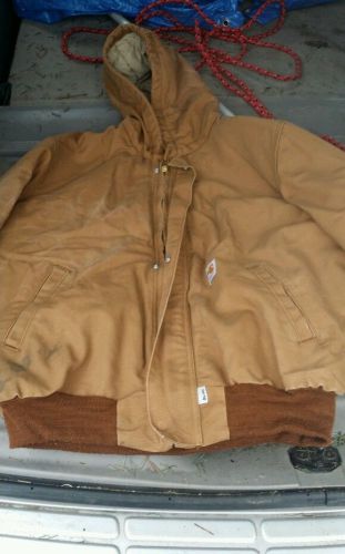 Men&#039;s l carhartt fr flame resistant duck active quilt lined jacket coat ~ frj184 for sale