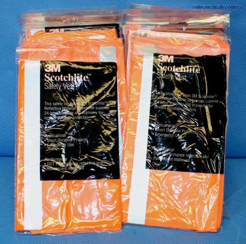 3M Orange Scotchlite Safety Vest 24 Hour Visibility One Size Lot of 15