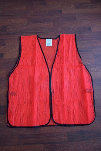 2 neon mesh safety vest orange gear high visibility construction traffic velcro for sale
