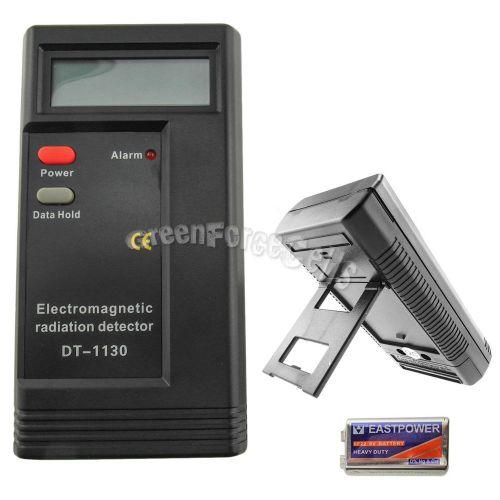 Electromagnetic radiation detector digital lcd meter dosimeter tester w/ battery for sale