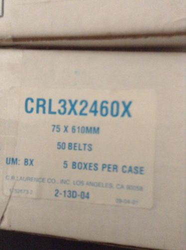 CRL 3&#034; x 24&#034; 60X Grit Glass Grinding Belts For Portable Sanders 10 Per Box