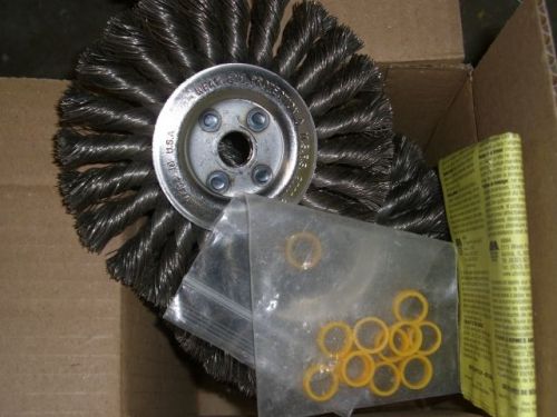 Osborn 6&#034; knotted steel wire brush wheel .016&#034; x 1/2&#034;-5/8&#034; edp 26043 for sale