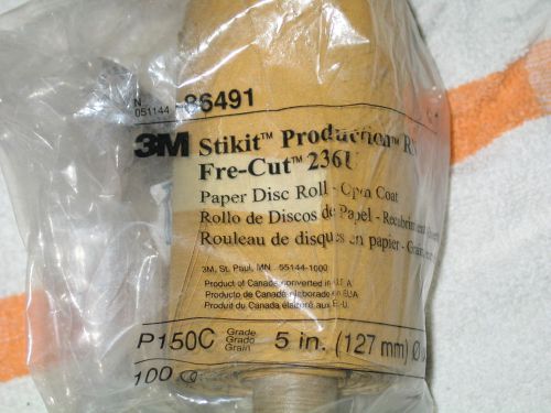 3M Stikit 236L P150c grit 150  quan 100 FRE-CUT  5 inch #3