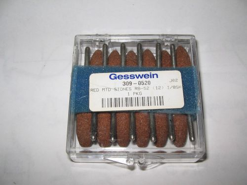 Gesswein, red mtd stones, 1/8” shank (qty 12) for sale