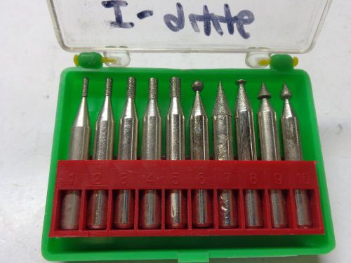 DIAMOND MOUNTED POINT SET, 10pc, New in case