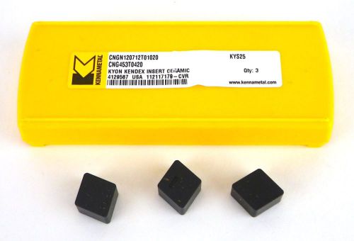 KENNAMETAL CNGN120712T01020 CNG453T0420 KYS25 Kendex Ceramic Inserts Box of 3 J8