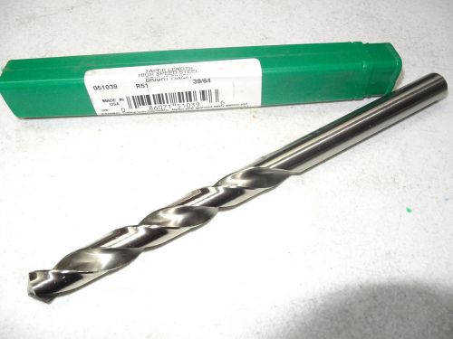New ptd precision twist 39/64&#034; r51 taper length drill bit hss bright 51039 for sale