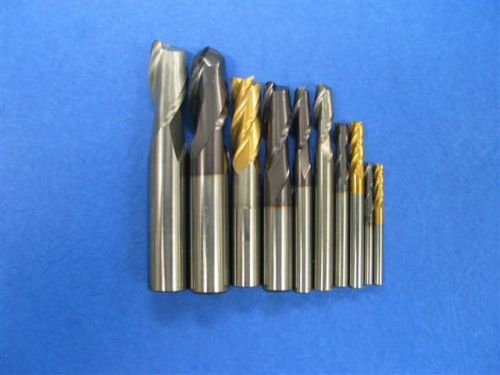 SOLID CARBIDE ENDMILLS END MILL USED-VARIOUS SIZES 10