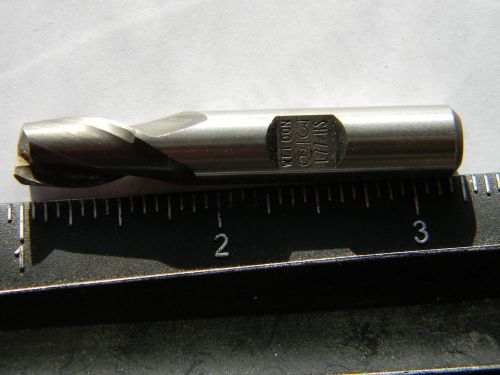 .355&#034; dia 2-flute weldon end mill used reground 3/8 shank hs high speed steel for sale