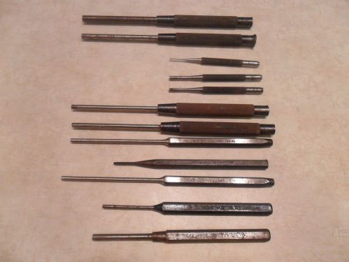 12 Pen Drive Punches Starrett, Lufkin,General, Armstrong and Williams