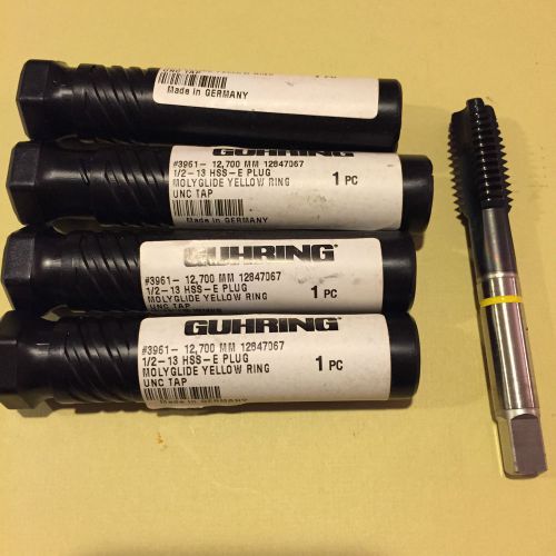Guhring taps 1/2-12, lot of 5, 3 flute, spiral point, brand new for sale
