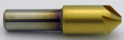 1/2&#034; 90° Degree 6 Flute Cobalt TiN Coated Countersink Melin USA #18214
