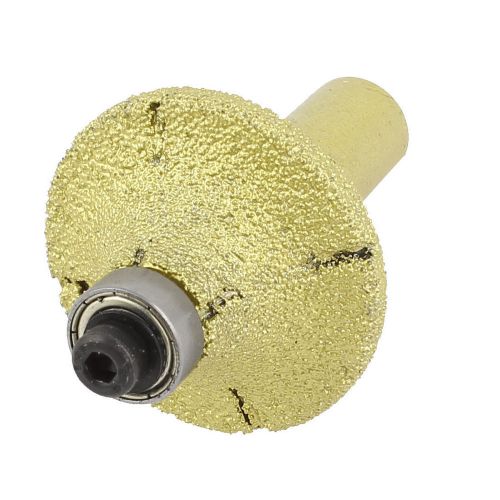 Gold tone 38mm dia bullnose diamond profile wheel router bit for marble for sale
