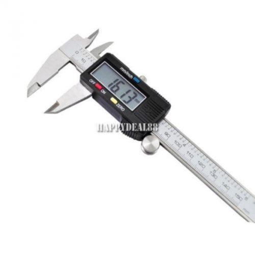 150mm 6&#034; electronic digital lcd steel vernier caliper gauge micrometer herenow15 for sale