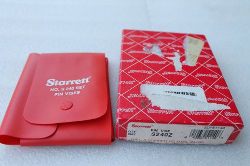Starrett Tools - S240Z - 4 Pcs Taper Pin Vise Set (0.010-0.200) Machinist - NOS