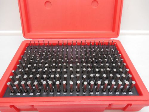 Pin gage set 0.061-0.250 minus 616-8111 .0002 189pc  machinist inspection tools for sale