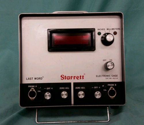 Starrett Electronic Gage 812-14 Digital Display Double Gaging Micrometer