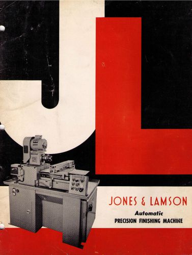 Jones &amp; Lamson J &amp; L Automatic Precision Finishing Machine Catalog