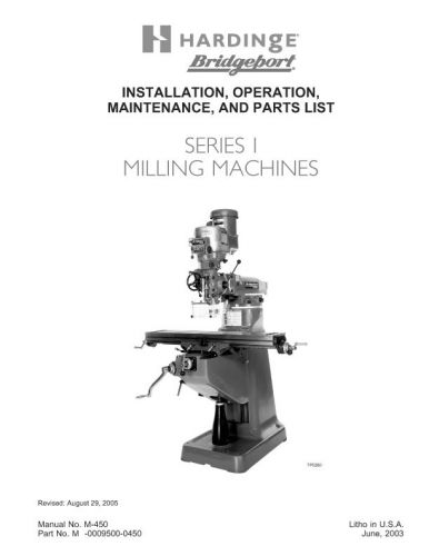 Bridgeport Series 1 Milling Machine M-450 manual