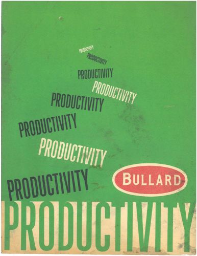Vintage Rare Bullard Original Productivity Manual Type &#034;L&#034; Mult-Au-Matic