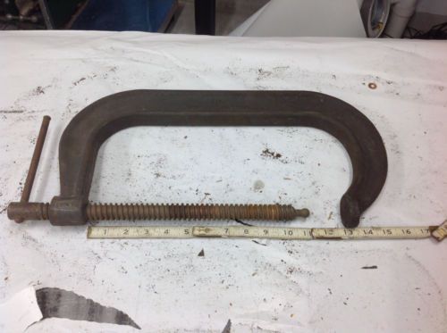 Wilton 412  deep throat heavy duty c-clamp 2-12&#034; opening, no screw pad. used for sale