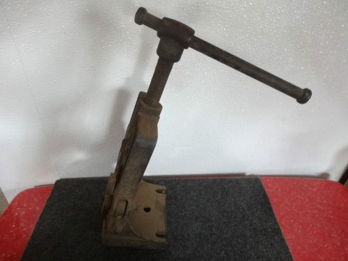 Vtg. office decor pipe vise f. armstrong bridgeport ct rusty metal pat. 1882 for sale