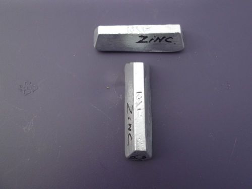 (2)   5 OZ .99.9%. PURE ZINC INGOT,