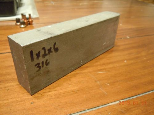 316 stainless rectangle bar 1&#034; x 2&#034; x 6&#034; for sale