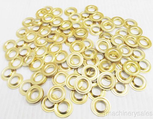100 piece set of brass grommets 3/4&#034; od 5/16&#034; id for sale