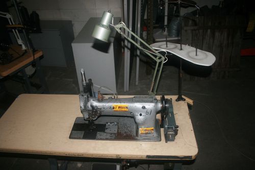 Frank Freedman &amp; Sons Industrial Sewing Machine, Foot Petal Control, Lamp,Table