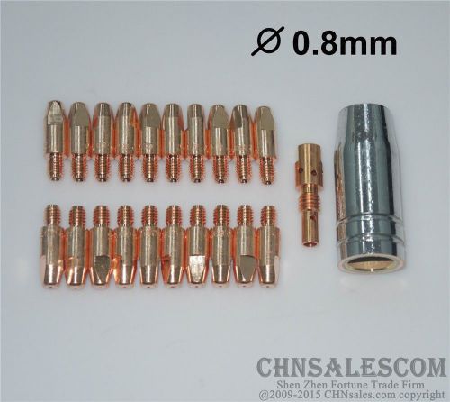 22 pcs mb 25ak mig/mag welding  gun contact tip 140.0051 gas nozzle tip holder for sale