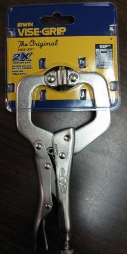 Irwin vise-grip 6sp locking clamp w/ swivel pads for sale