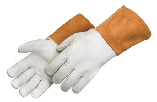 Quality grain cowhide mig welding gloves - large for sale