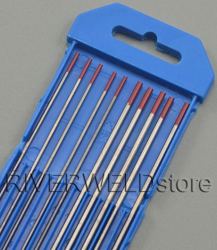 2% Thoriated Red WT20 TIG Tungsten Electrode Assorted Size 3/32&#034;(5) and 1/8&#034;(5)